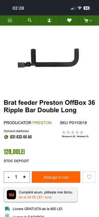 Scaun feeder Preston Absolute 36, Aluflokk