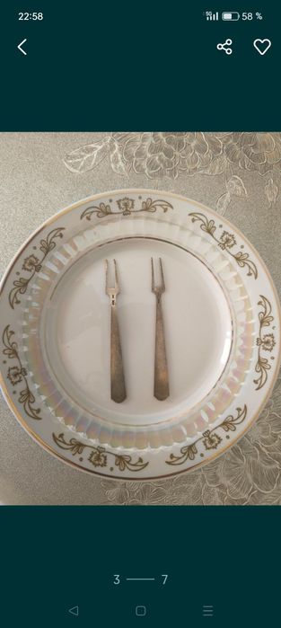 Серебряные Вилки с Позолотой. (875 проба)