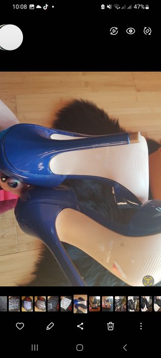 Pantofi dama 36 crem rosi albaștri