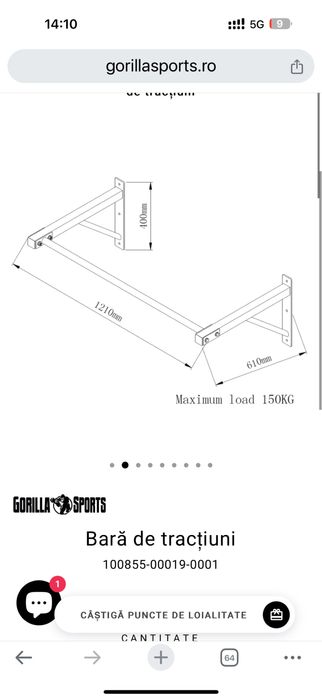 Bara tractiuni profesionala noua Germeny pret promo 250 lei