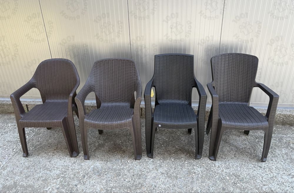 Градински стол ратан пластмасов