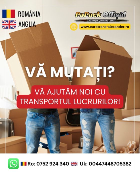 Transport international de colete Romania-Anglia-Belgia-Germania