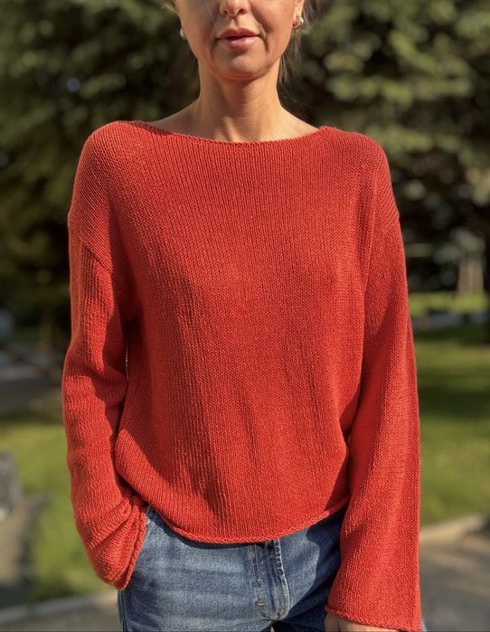 Bluza rosu / portocaliu marimea L - Massimo Dutti