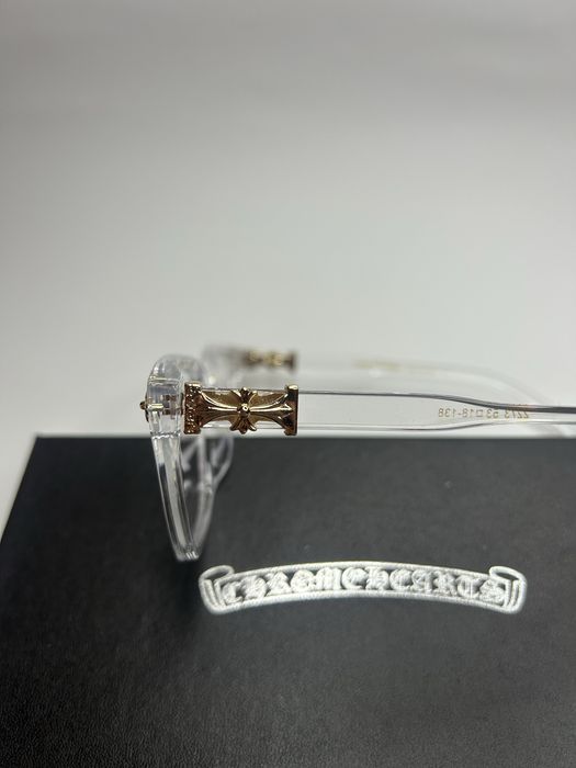 Ochelari Chrome Hearts Transparent & Gold