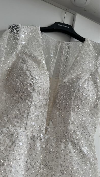 Rochie perle & paiete cununie/nunta XXS-XS