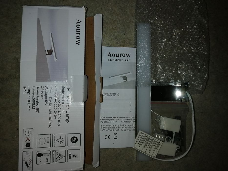 Осветление за огледало за баня Aourow LED 5W 230V 500LM, IP44
