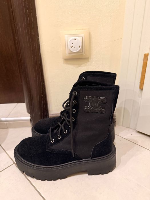 Велурени/ кожа боти Celin