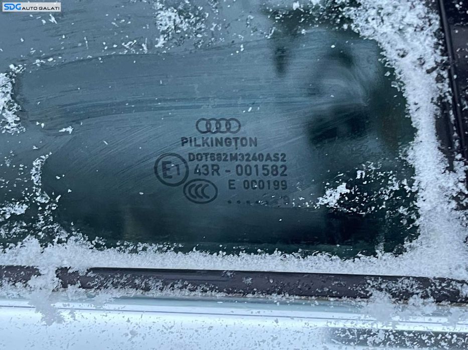 Geam Sticla de pe Usa Portiera Dreapta Spate Audi A4 B8 Berlina Sedan 2008 - 2015 [C1871]