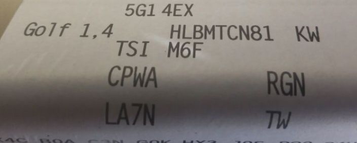 Vw golf 1.4TGI метан-бензин на части