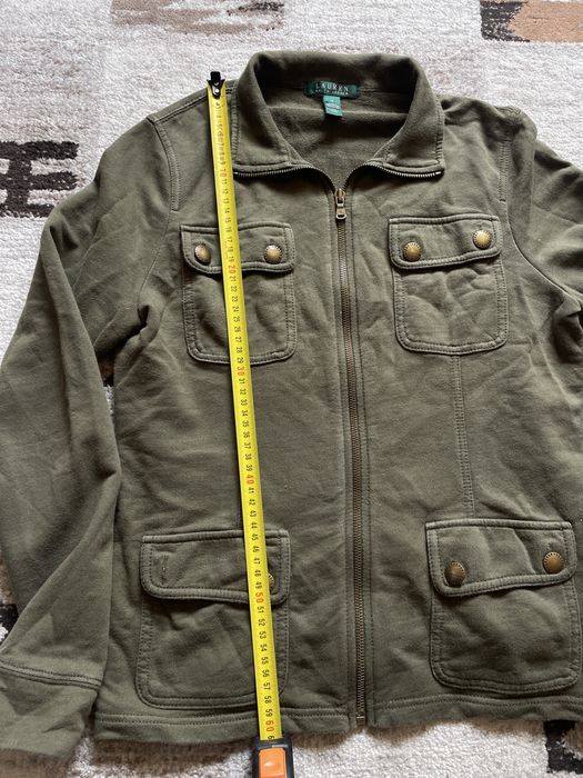 Jacheta Lauren Ralph Lauren originala marimea M bumbac verde kaki stil safari zip