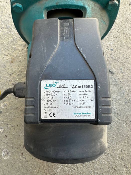 LEO ACm150B3 suv nasosi — B/U. Церкуляционный насос, водяной