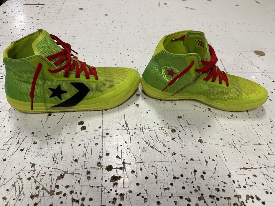 Converse All Star Pro BB Hi "Grinch" Lime Red Bold Volt Black