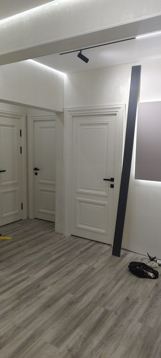 Установка между комнатной двери МДФ скрытый двери