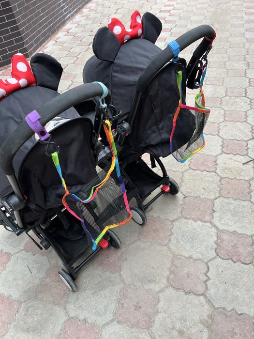 Коляска для двойни, близнецов (разъединяется на 2)