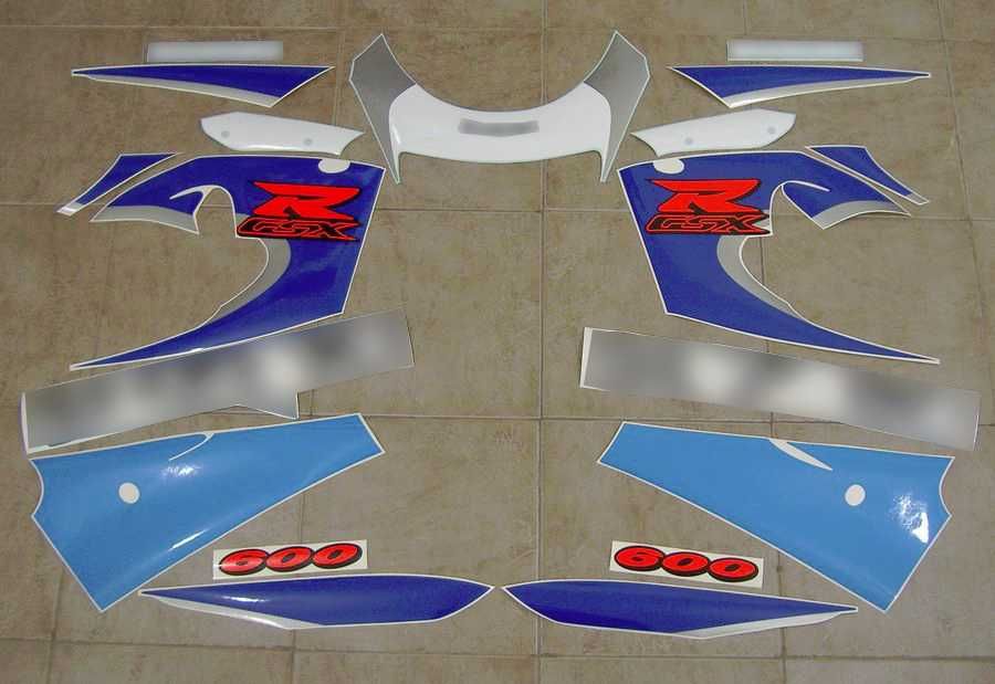 Стикери Сузуки GSXR 600 Srad 1999г.-2000г. лепенки Suzuki срад графики
