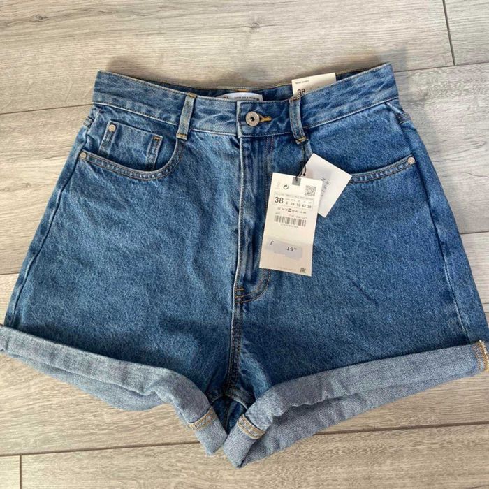 Blugi scurti albastri Zara