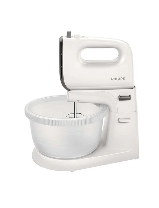 Mixer cu bol Philips Viva Collection HR3745/00, 450 W, 5 viteze, Functie Turbo