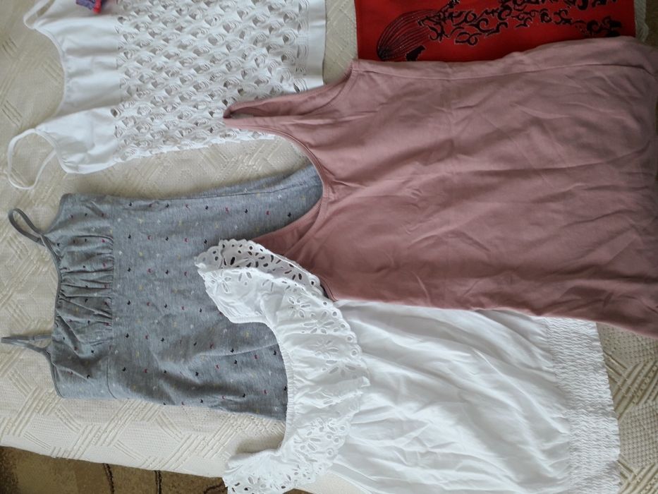 Летни потници и гащеризони,къси гащи за момиче 10 г