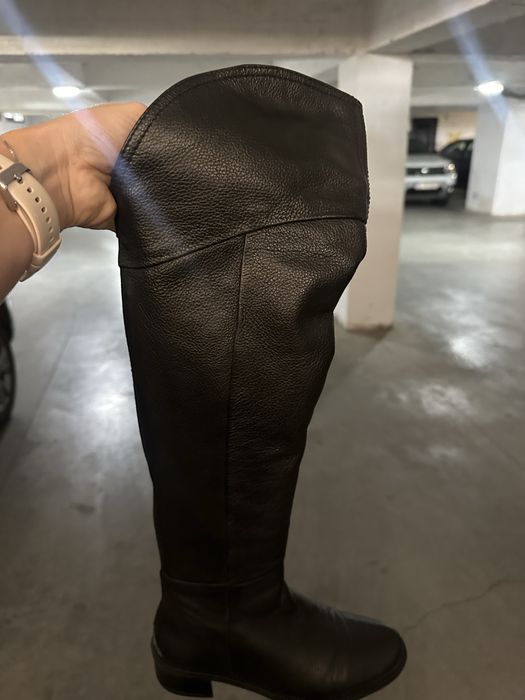 Cizme lungi, piele naturala, marime 35, nou