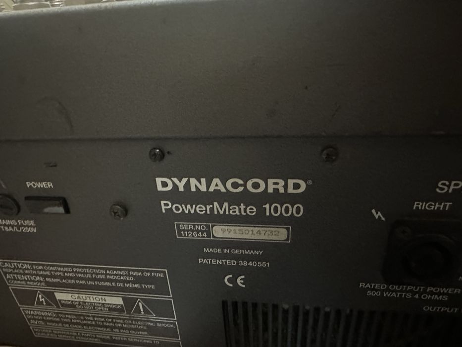 Dynacord power mate 1000