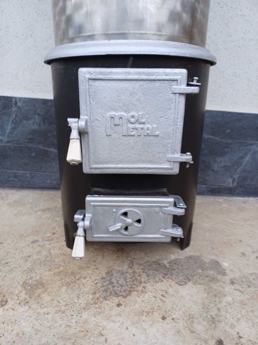 Boiler de inox pe lemne