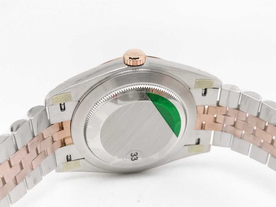 Rolex Datejust 41mm Rose Gold Smooth Bezel Grey Roman Dial Jubilee — реални снимки