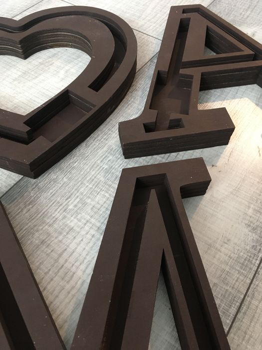 Деревянные буквы декор