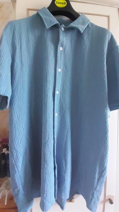 Мъжка риза с къс ръкав