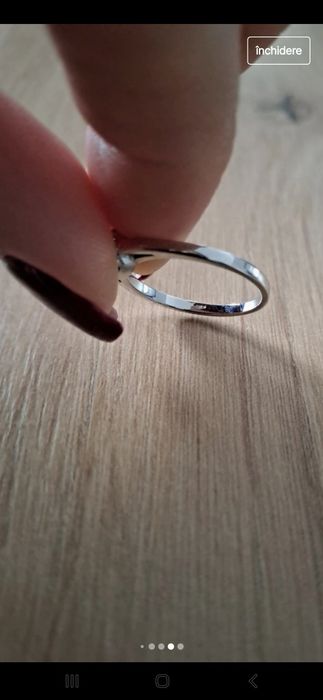 Inel de logodna aur alb 18k