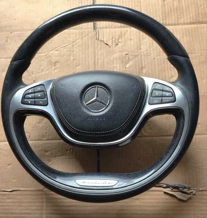 Руль w222 s class дорестайлинг nappa серое дерево