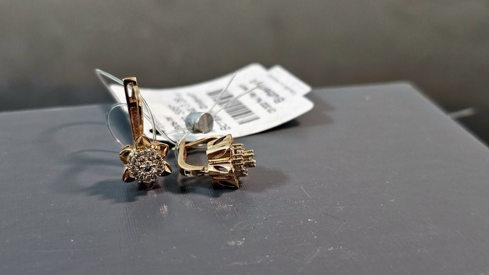 Серьги золотые Россия