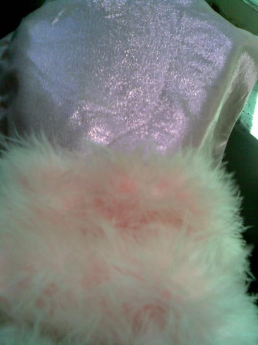 Розов лот от чанта-кученце, нова копринена поличка"H&M", марабу и клин