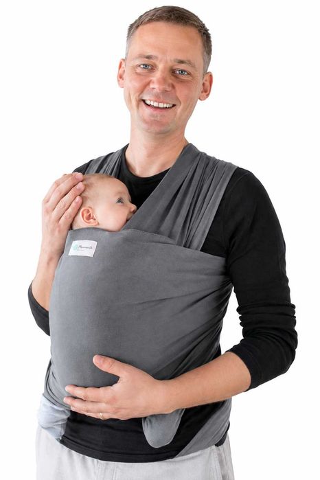 MAMMACITA® – Еластичен слинг за бебе, от раждането до 15 кг, 5 м, OEKO-TEX®, с чанта и инструкция