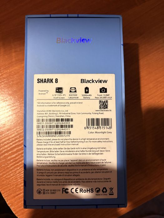 blackview shark 8 128/8+8