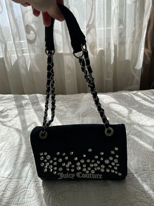 Плюшена чанта с камъчета, Juicy Couture