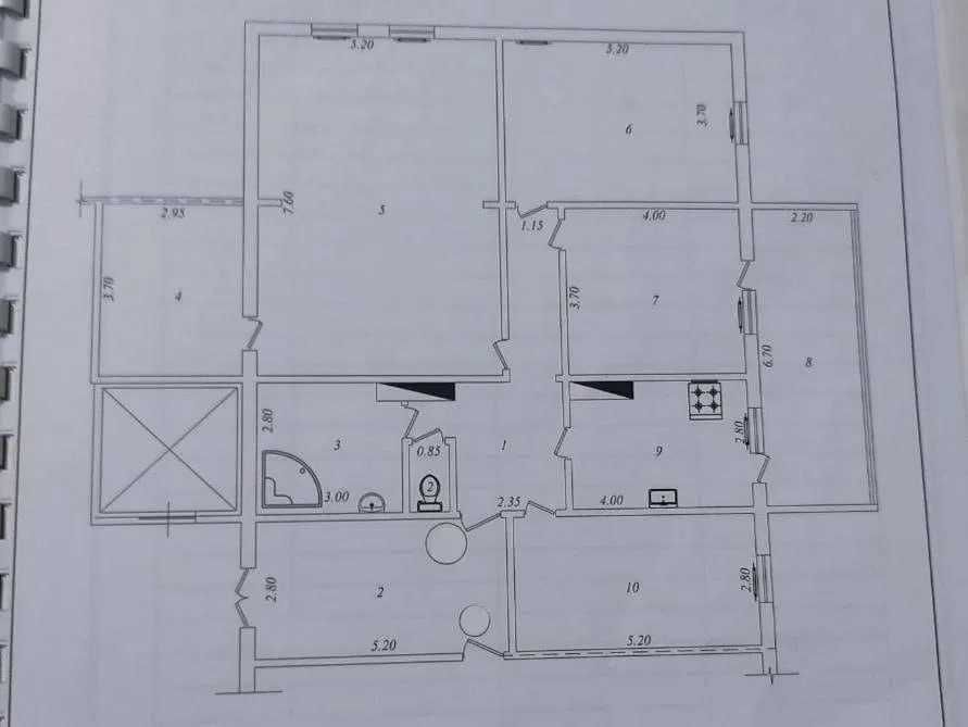 4 xonali 154 m2, Bank uyi, Mirobod, Gospital`