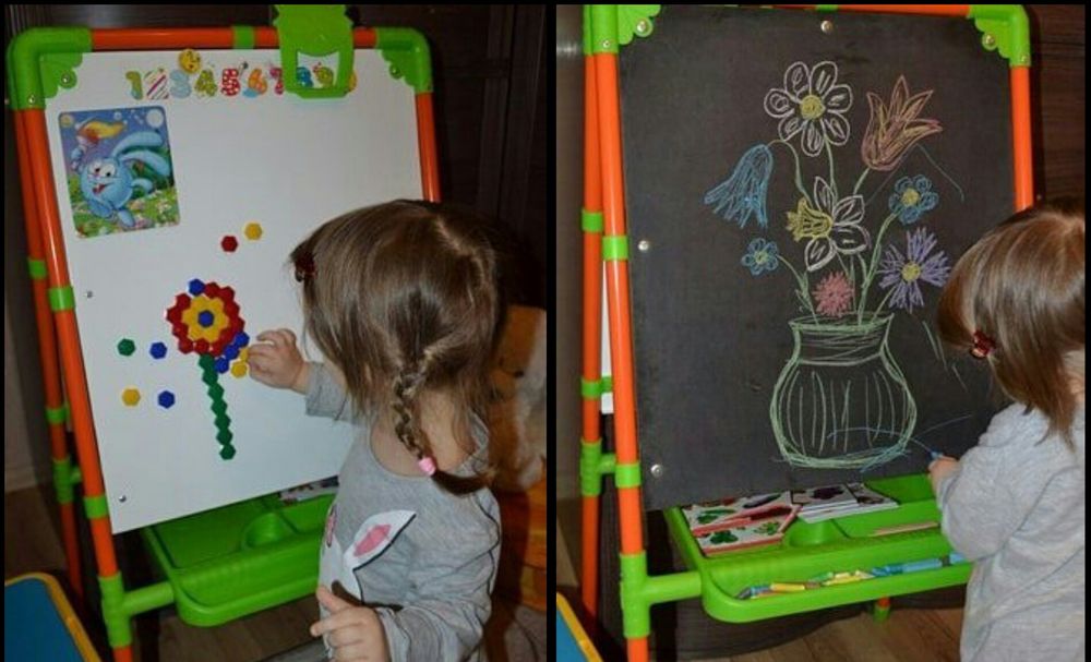 Магнитная доска Nika kids (Россия). Мольберт двусторонний