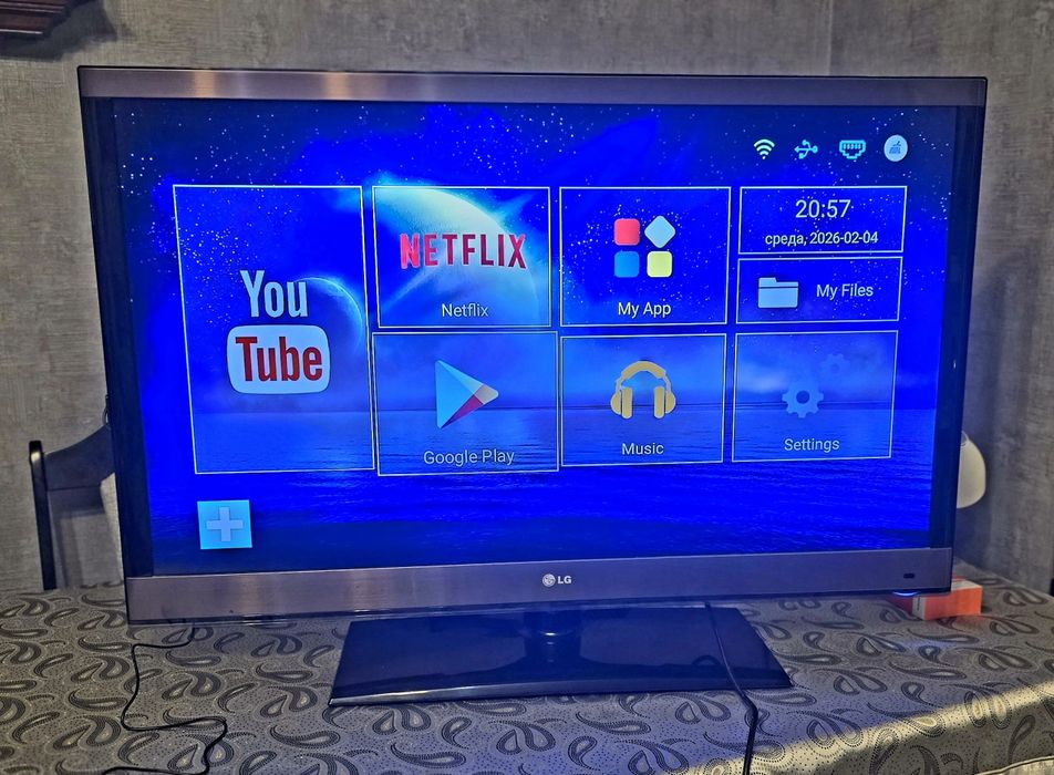 Телевизор LG 107 см. Smart, + смарт Андроид приставка вместе.