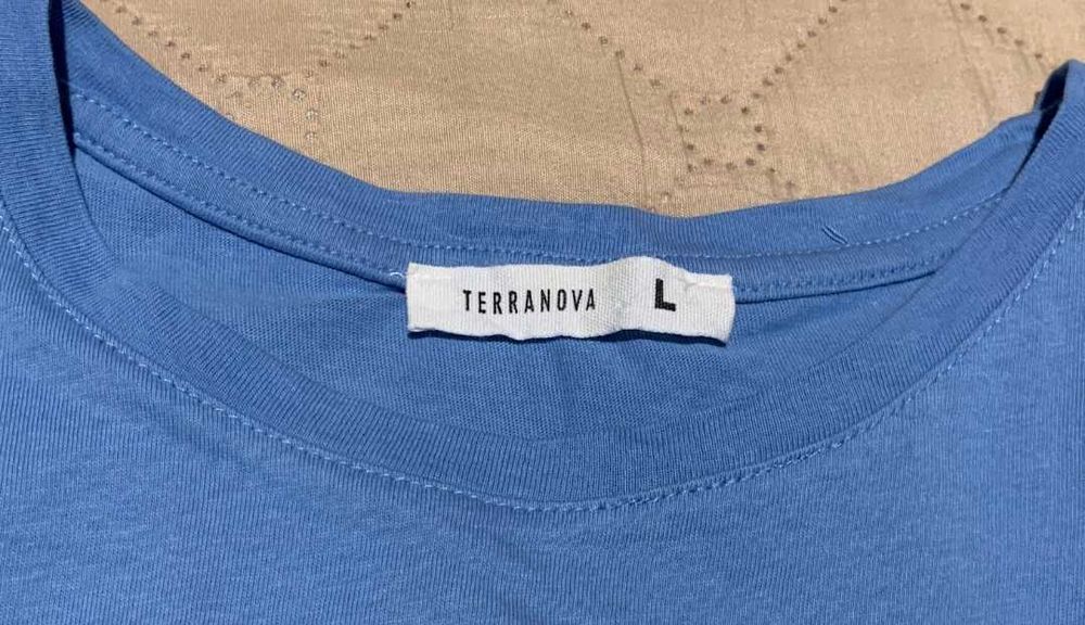 Синя дамска тениска с коте-ангел