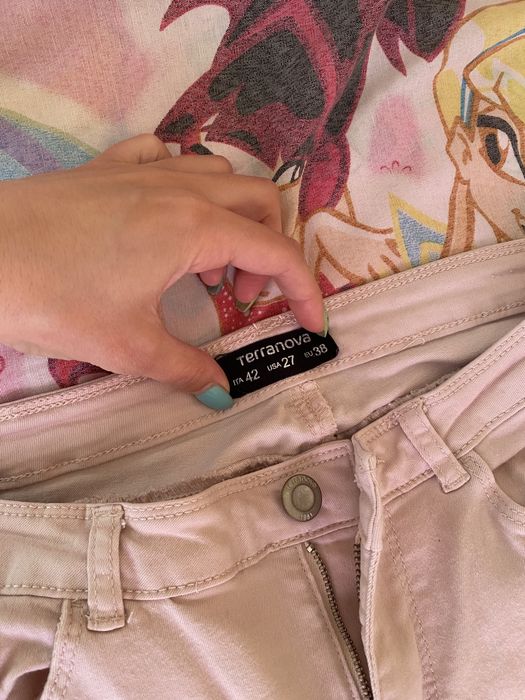 Светлорозови дънки Terranova