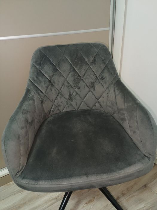 Vand Scaun de Birou / machiaj  Dr.Home Tommy - Catifea - Gri