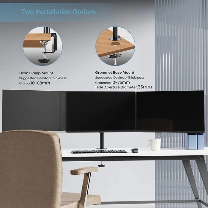 Suport De Birou  3 Monitoare, Ecrane  13"-27"