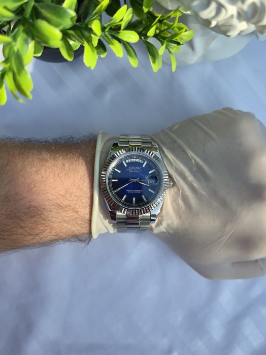 Seiko Just NH35 Automatic - Blue Dial - Safir - 40mm - President