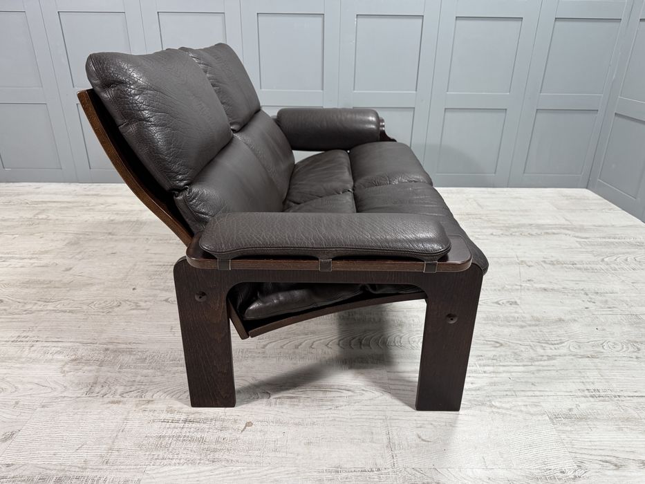 Винтидж кожен диван 2-ка Arne Norell Д1109