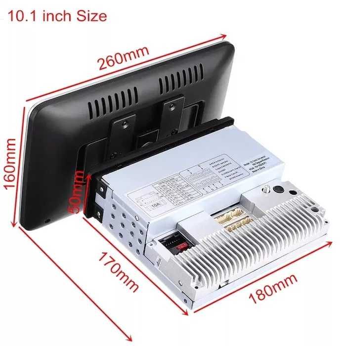 Универсална мултимедия 1 дин 10.1 инч екран Андроид, 9инч монитор