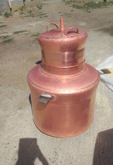 Vand cazan de 90 l din cupru alimenatr