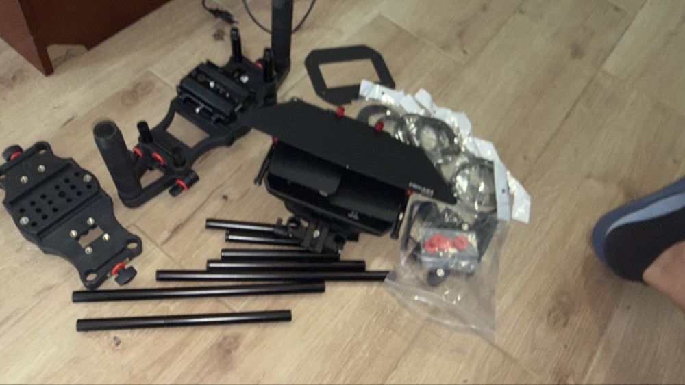 PROAIM / Filmcity Shoulder Rig profesional + MB-600 Matte Box – kit complet 15mm
