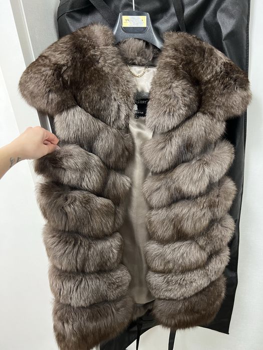 Елек с естествен косъм лисица