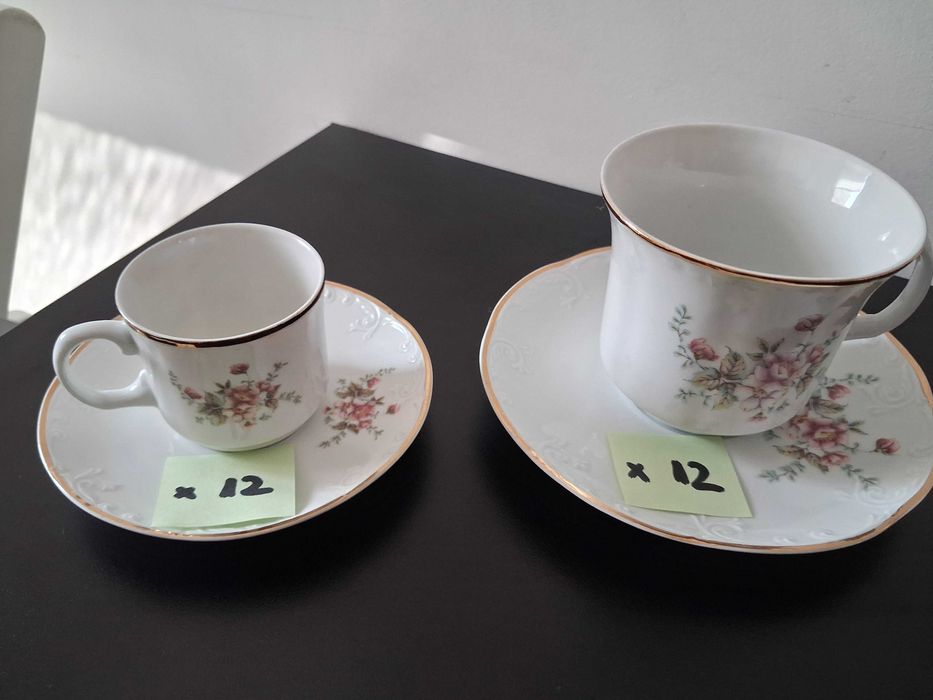Serviciu vintage desert nou la cutie 12 pers.