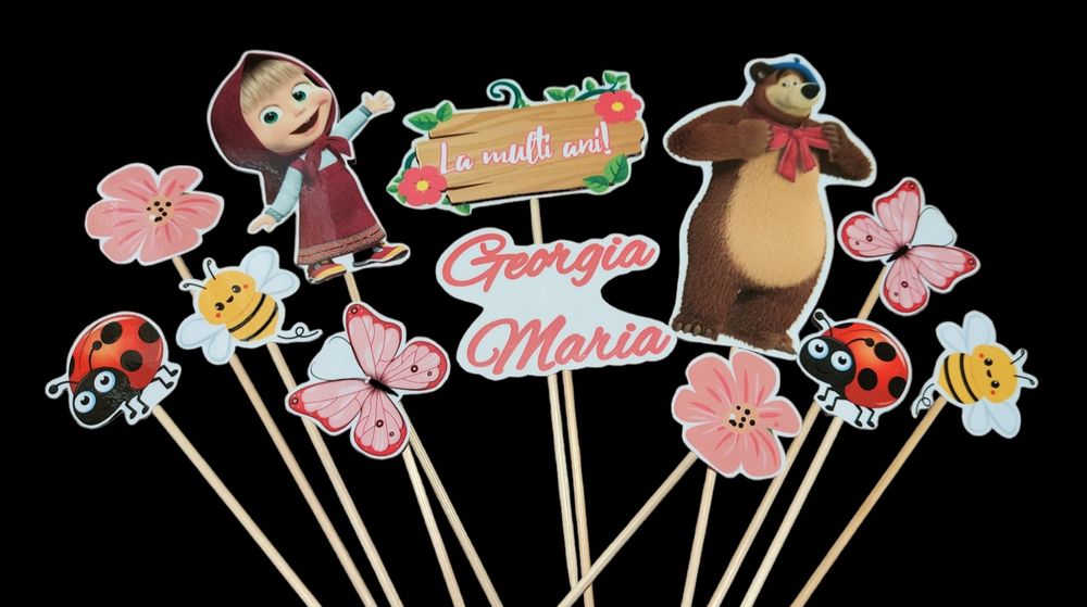 Topper cake/tort/briosa/disney/ghirlanda nume